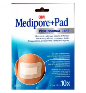 3M MEDIPORE+ PAD APOSITO ESTERIL 10 X 10 CM 10 A