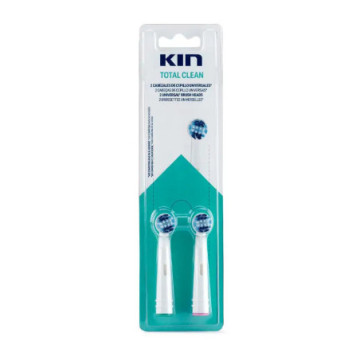 CEPILLO DENTAL ELECTRICO RECAMBIO KIN TOTAL CLEAN 2 UNIDADES