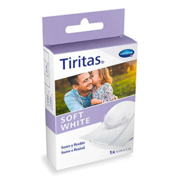 TIRITAS SOFT WHITE APOSITO ADHESIVO 1 UNIDAD 1 M X 6 CM